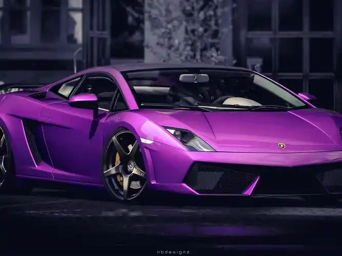 紫色的兰博基尼盖拉多