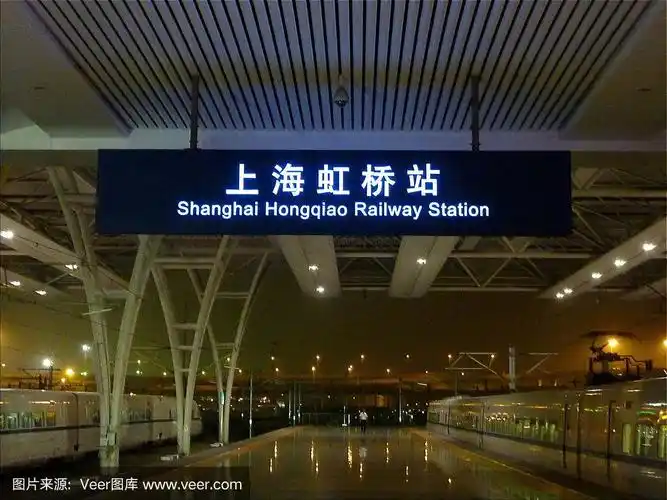 中国上海虹桥火车站站台