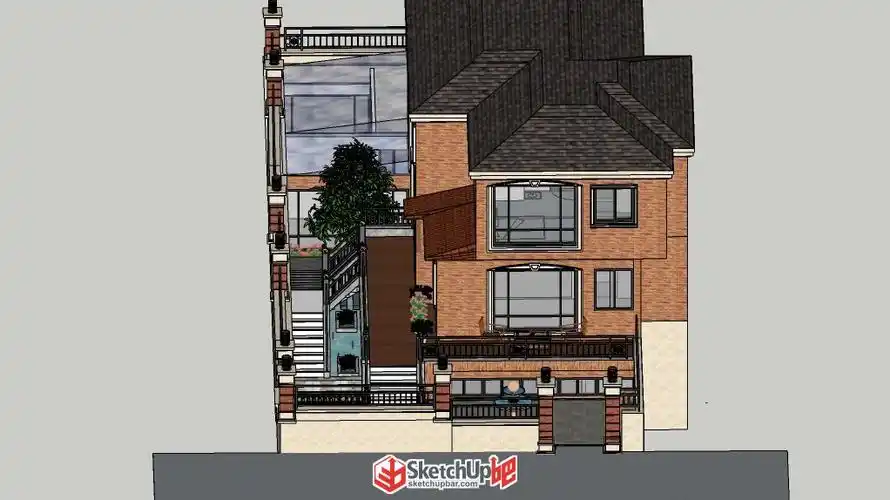 独栋别墅 下沉庭院设计