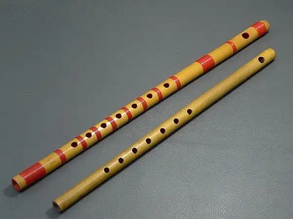 601472▲竹制篠笛2点七穴丸山笛/和楽器横笛竹笛御囃子天地巻歌舞伎