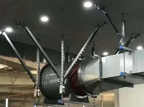 一,抗震支架安装施工步骤测量--下料--吊点栓胀安装--垂直向吊杆安装