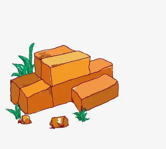 关键词 : 草丛,小草,叶子,植物,砖头,砖块,手绘图,卡通