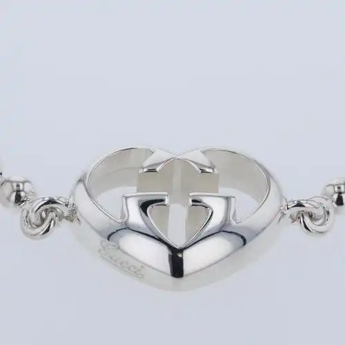 gucci gucci double g心形手链925银女士k00114878
