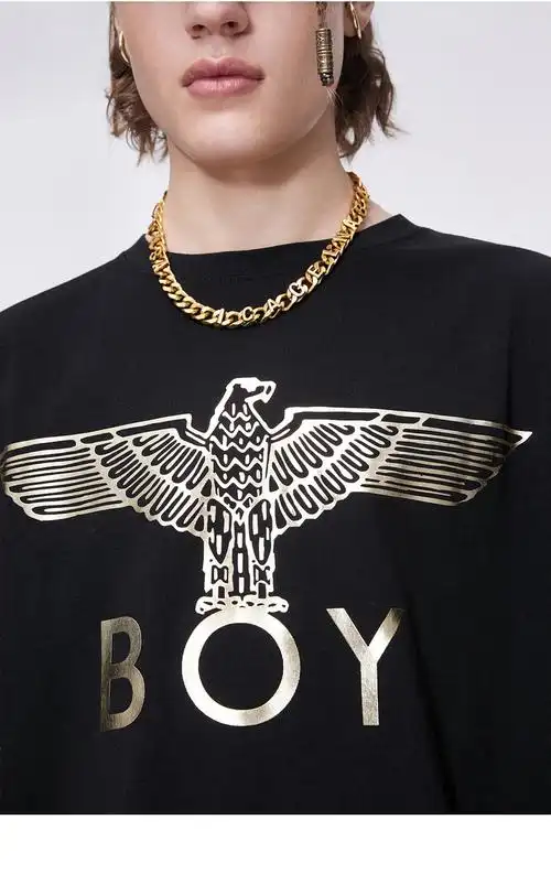 boylondon伦敦男孩官方旗舰潮牌烫金大老鹰logo印花t恤情侣款短袖t恤