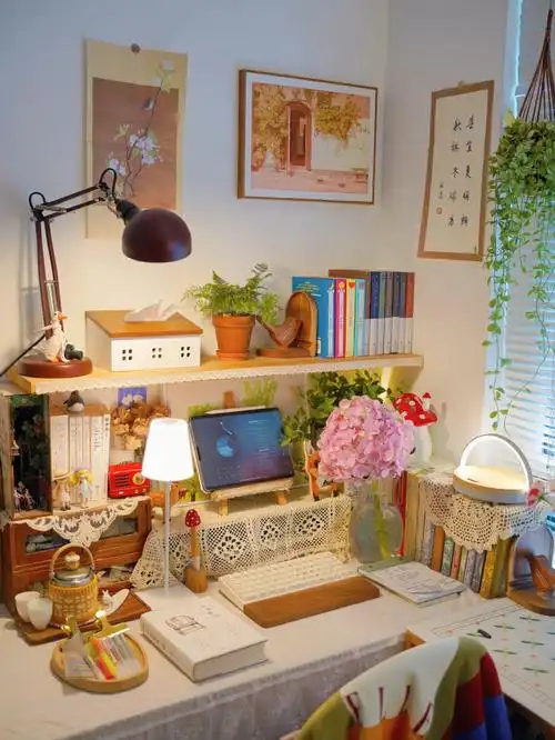 书桌布置治愈系氛围感书桌的92告诉你