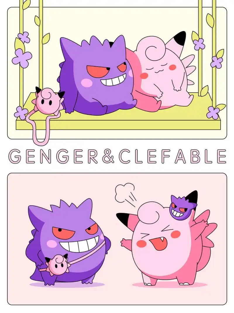 耿鬼与皮可西的甜甜日常|壁纸 情侣头像 紫胖子和粉胖子的cp!