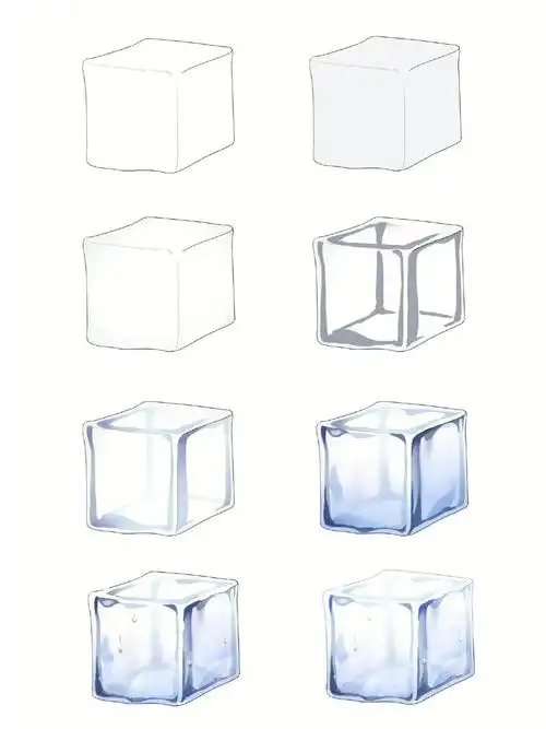 夏天要到了你还在问冰块怎么画