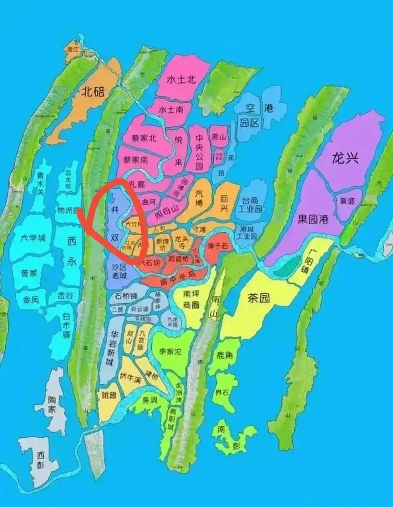 井双新城可能真有"大项目" 重庆的沙坪坝区东部新城主要以双碑和井口