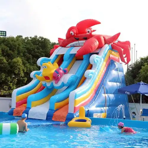 充气城堡水上乐园 移动设备大型支架游泳池充气水滑梯户外闯关组合