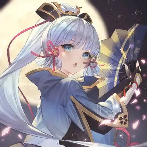 原神可爱小姐姐神里绫华插画头像图片