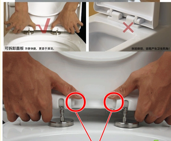 toto马桶盖的拆卸问题