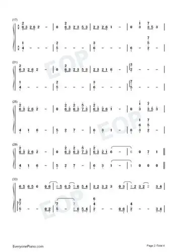 merry christmas mr lawrence双手简谱预览2