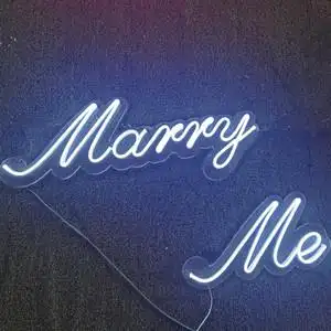 派对marryme生日快乐婚礼logo头像求婚灯牌发光字母led霓虹灯定制