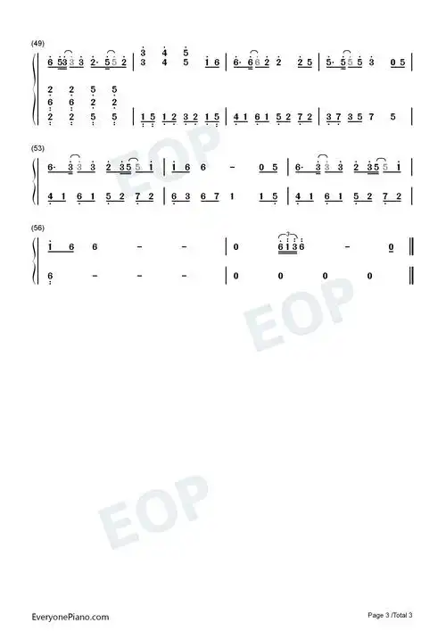 大天蓬c调简单版怕什么天道轮回什么魄散魂飞抖音热歌双手简谱预览3