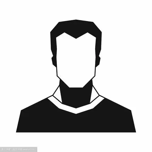 白色背景上的男人剪影头像