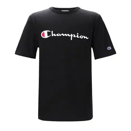 19年春夏 champion/冠军 美版刺绣草写logo短袖运动t恤宽松男女情侣