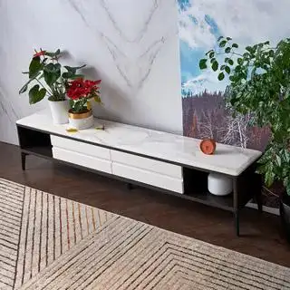 柜现代意式客厅半开放式储物柜大小户型家具石材台面120781电视柜主柜