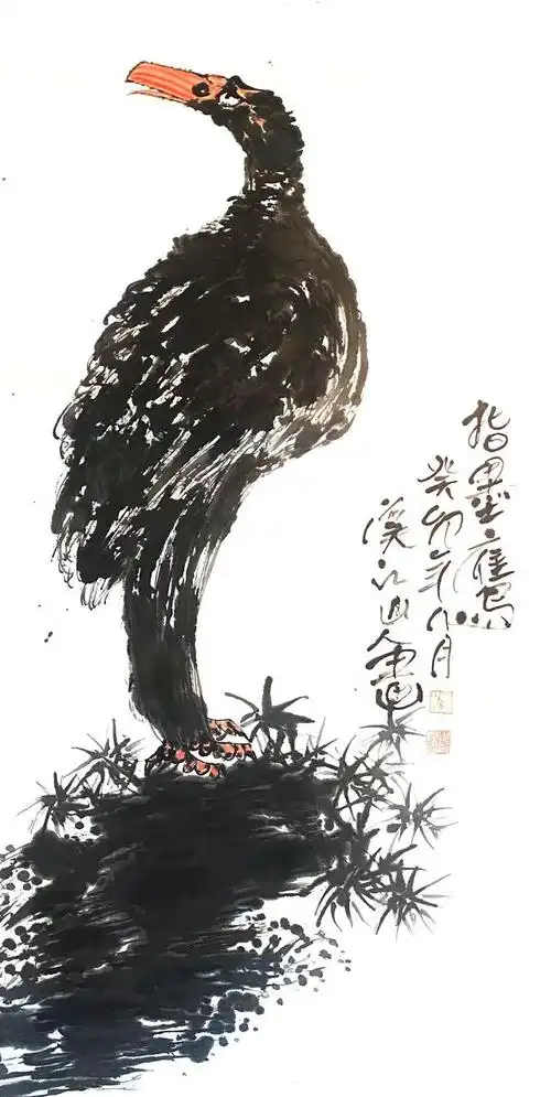 国画家朱祖国指墨画别具一格,堪称一绝