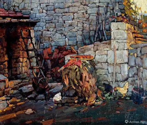 农家小院_油画作品在线展_路璋作品展_路璋在线作品_路璋官方网站