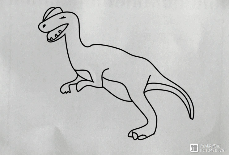 如何画双冠恐龙简笔画