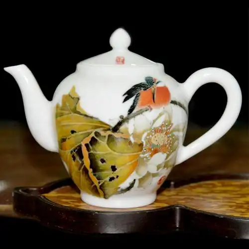 新世纪陶瓷大师手绘作品醴陵釉下彩陶瓷功夫茶具茶壶可收藏送礼