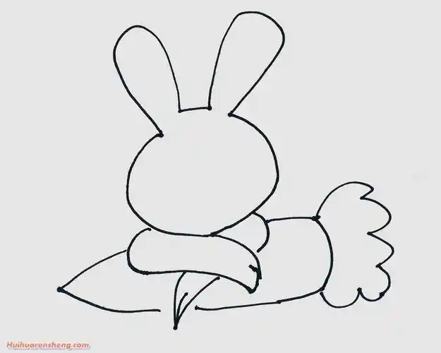 可爱兔子简笔画手绘萌可爱
