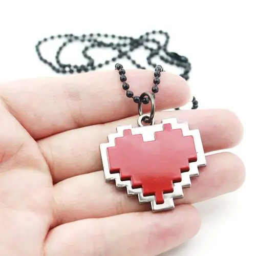 动漫周边undertale红色灵魂心形吊坠项链传说之下钥匙扣挂件