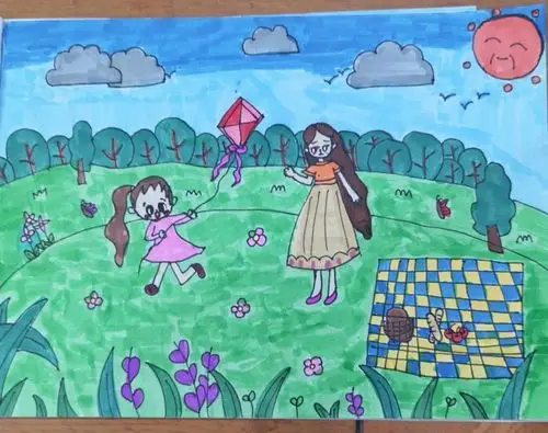 以下是《走进春天》课程中表现出色的学生作品