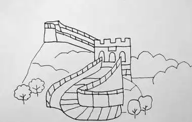 长城素材万里长城简笔画图片怎么画中国万里长城简笔画图片,画法万里