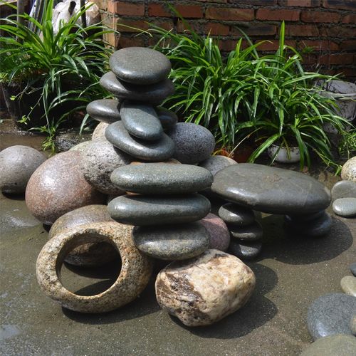 水景缸造景石头小鱼缸装饰天然鹅卵石庭院铺路其它园艺用品