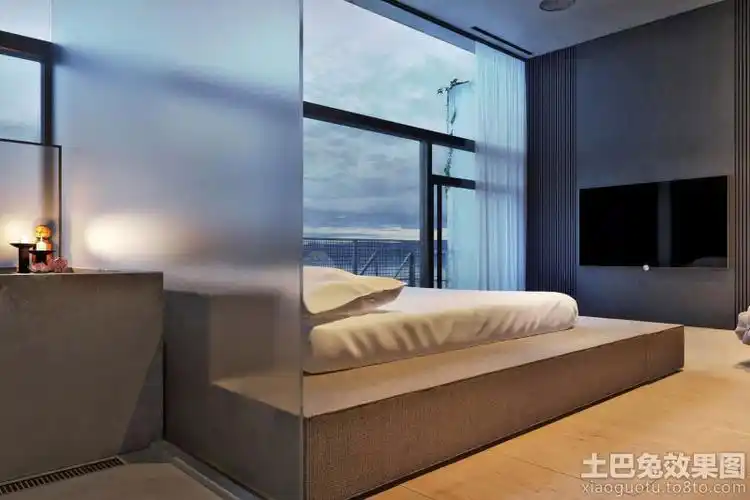 玻璃卧室隔断效果图