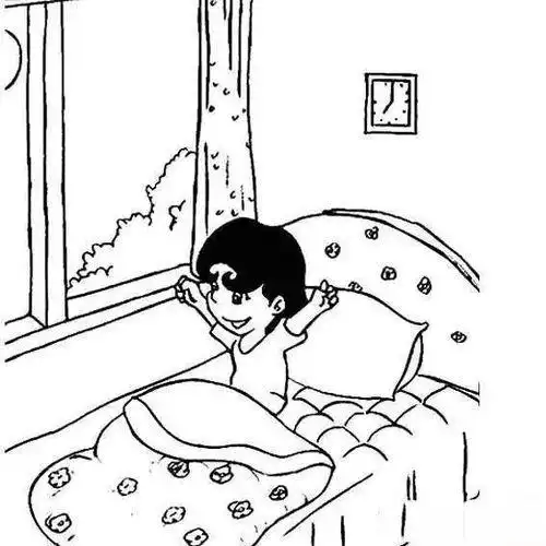 早上起床简笔画 搜狗图片搜索起床困难户小女孩开窗通风简笔画 搜狗
