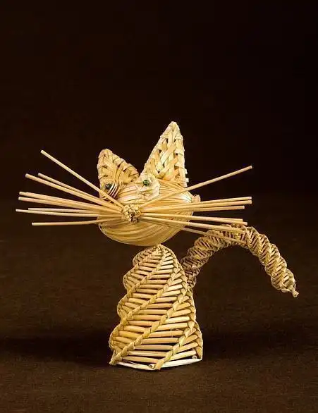 转载麦杆编织艺术品欣赏