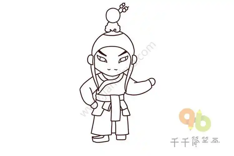 京剧男性角色简笔画