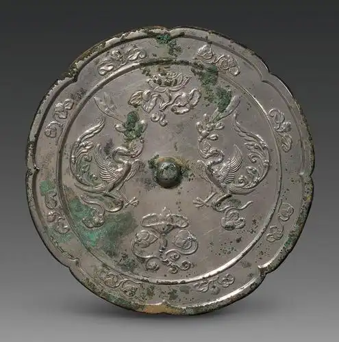 5107 唐代 双鸾衔绶镜