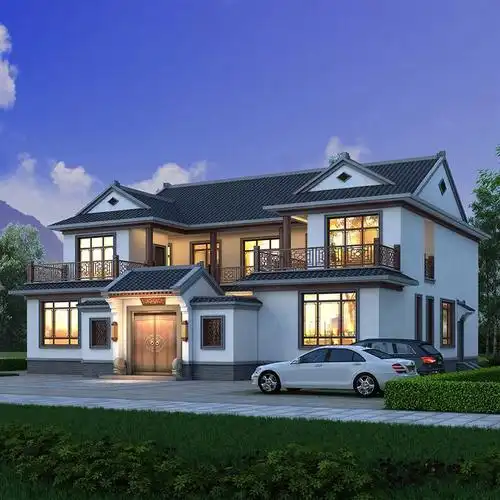 农村二层小四合院简洁大气易施工这才是真