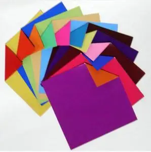 不同色手工纸24张15x15cm正方形手工纸流沙樱花折纸正方形彩色手工纸