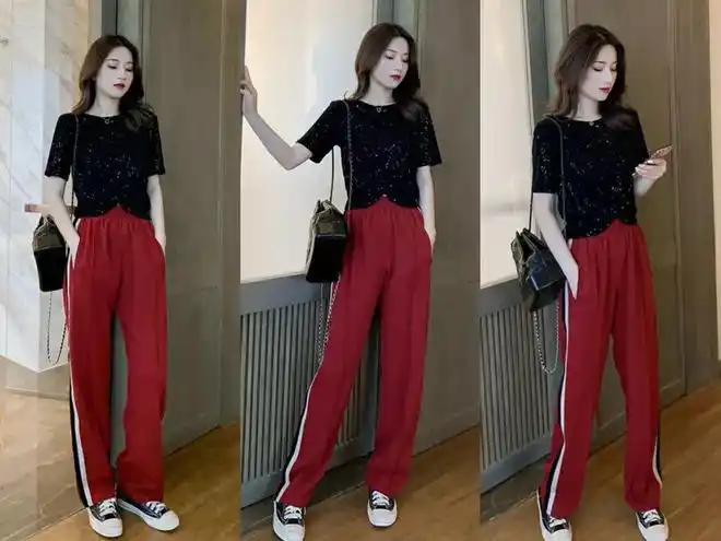 红色阔腿裤搭配什么上衣配这4种上衣最好看