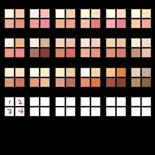 肤色怎么调羊课菌精心整理了一组动漫人物肤色卡