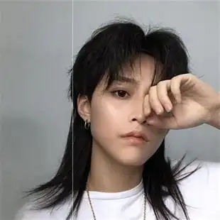 狼尾头假发e头饰夏天韩版男生造型d蓬松拆卸气质鲻鱼头发型帽子头