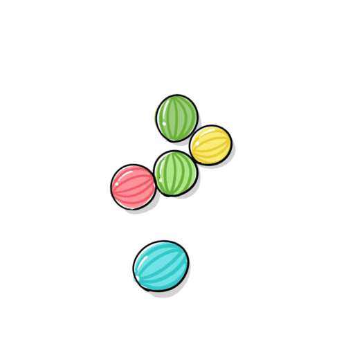 五颜六色的西瓜泡泡糖,给你一颗