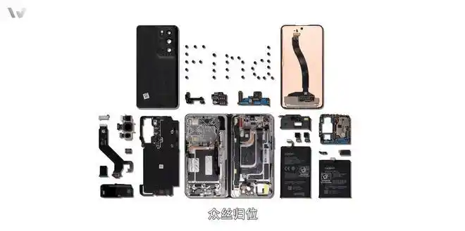 表示,这次oppo find n采用了罕见的"六明治"结构,不过由于机身面积大