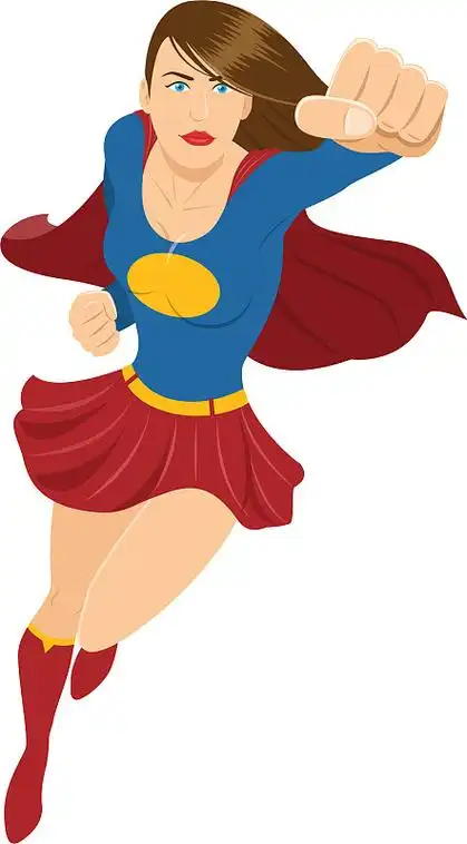 设定女超人9个不同的姿势