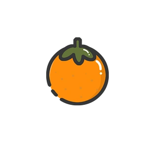 立夏可爱卡通meb风手绘橘子