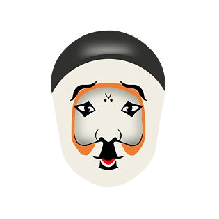 中国国粹丑角脸谱元素