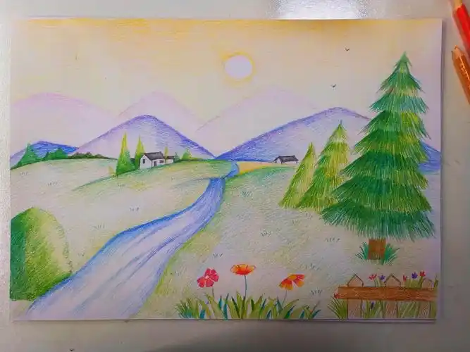 彩铅风景|治愈田野(附步骤图)