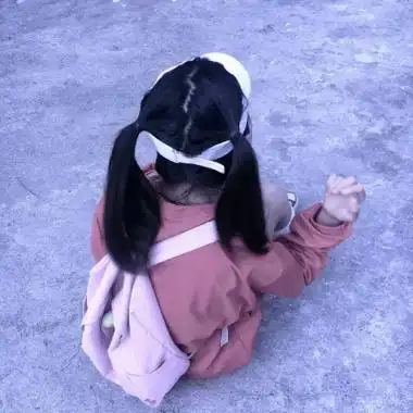 双马尾软妹背影女头,女生头像图片