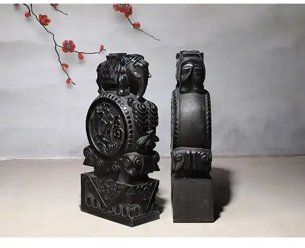 乾弘 石雕石鼓门墩小象抱鼓石大门口摆件吉象纳福大门口摆件石墩子