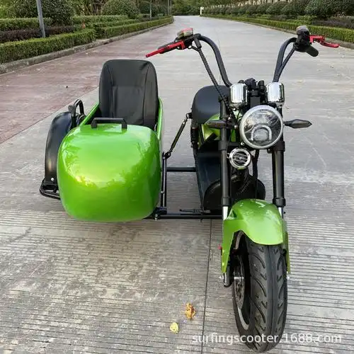 i7哈雷太子边三轮电动车挎斗边三轮电动三轮电动车代步挎子电动车