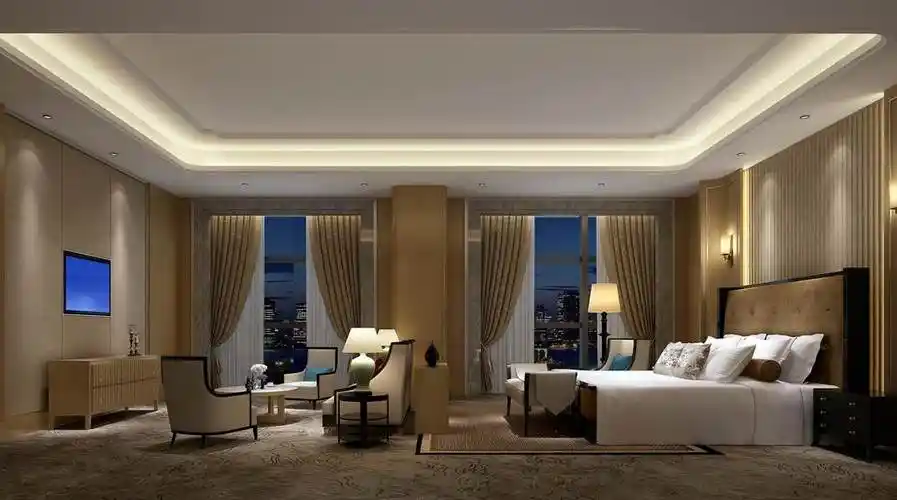 现代风酒店装修总统套房效果图